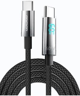 Кабель WUW-X214 Type-C to Type-C PD60W 1m Black