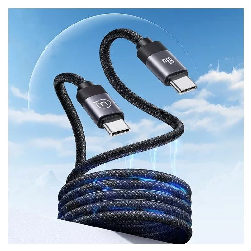 Кабель Usams US-SJ704 60W Magnetic Data Cable Type-C To Type-C-Rui Series 1m tarnish