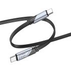 Кабель HOCO U119 Type-C to Type-C 60W, 1.2m, nylon, aluminum connectors, Black