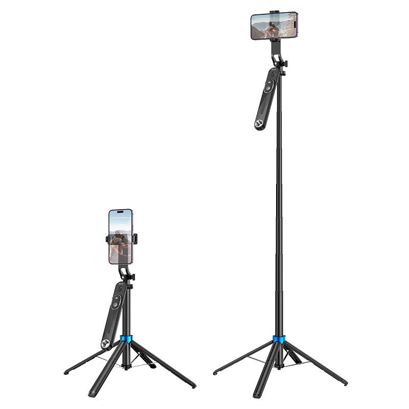 Селфі-монопод HOCO K22 Handy aluminum alloy anti-shake live broadcast holder Black