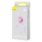 Кабель Baseus Bright Mirror 2 Series Retractable 3-in-1 Fast Charging  Data Cable USB to M+L+C 66W 1.1m Purple