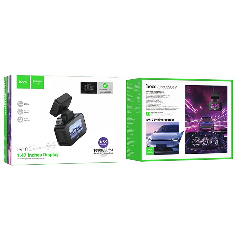 Відеореєстратор HOCO DV10 mini screen dashcam Black
