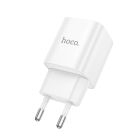 Мережевий зарядний пристрій HOCO C147A Charm PD20W+QC3.0 charger (EU) White