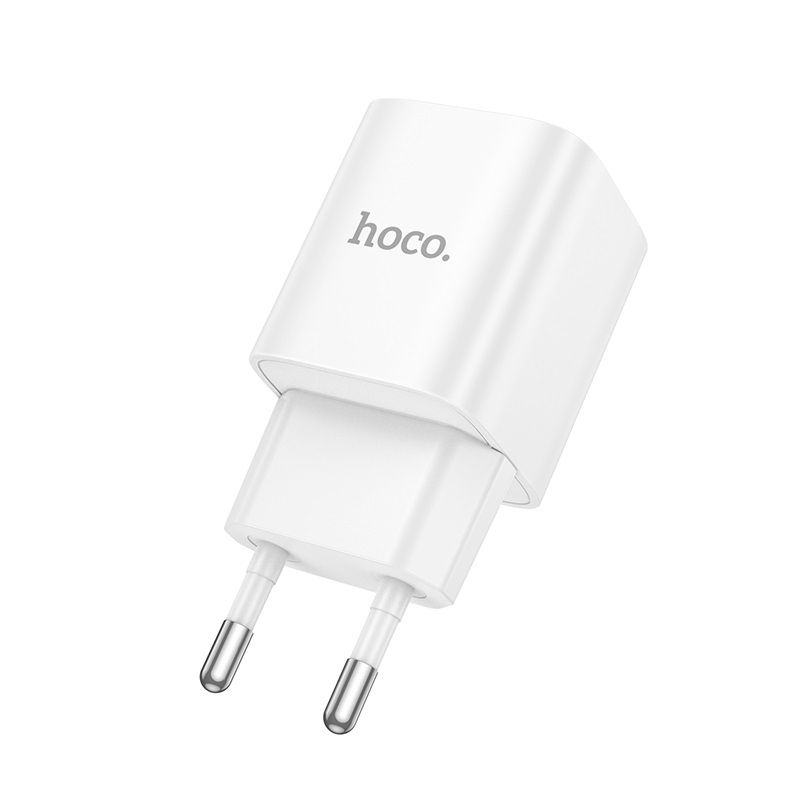 Мережевий зарядний пристрій HOCO C147A Charm PD20W+QC3.0 charger (EU) White