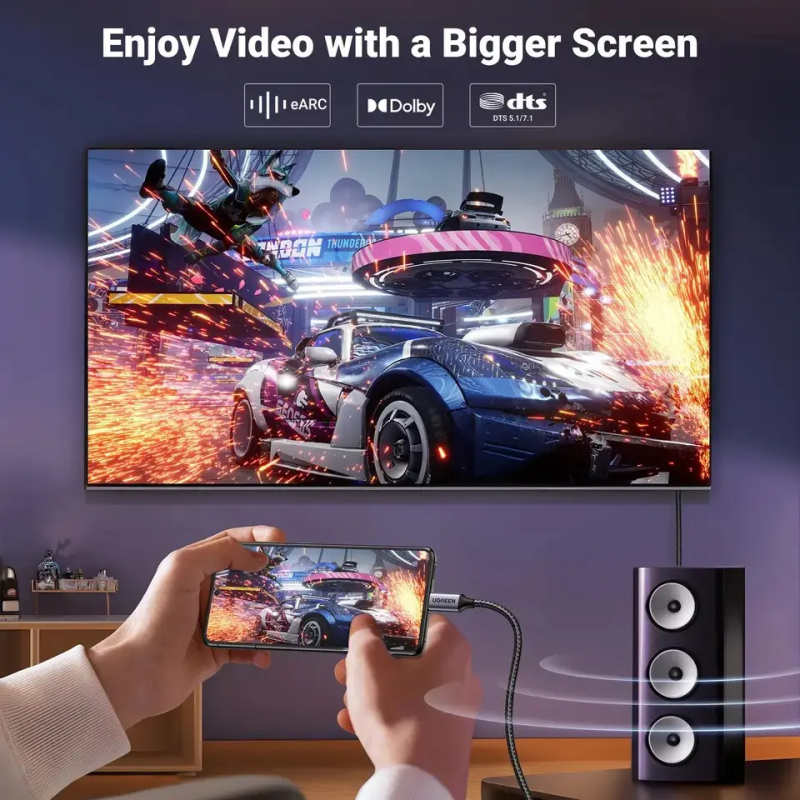 Кабель UGREEN CM556 USB-C to DisplayPort 8K Cable 1m(UGR-25157)