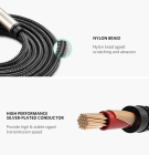 Аудіокабель UGREEN AV128 6.5mm  Male to Male Audio Cable Gray 2m(UGR-10638)