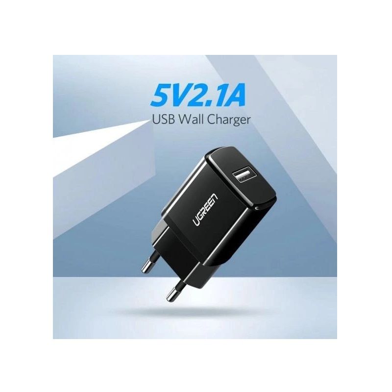 Мережевий зарядний пристрій UGREEN ED011 USB Wall Charger (Black(UGR-50459)