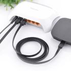 Мережевий кабель UGREEN Cat 6 U/UTP Lan Flat Cable 1m (Black)