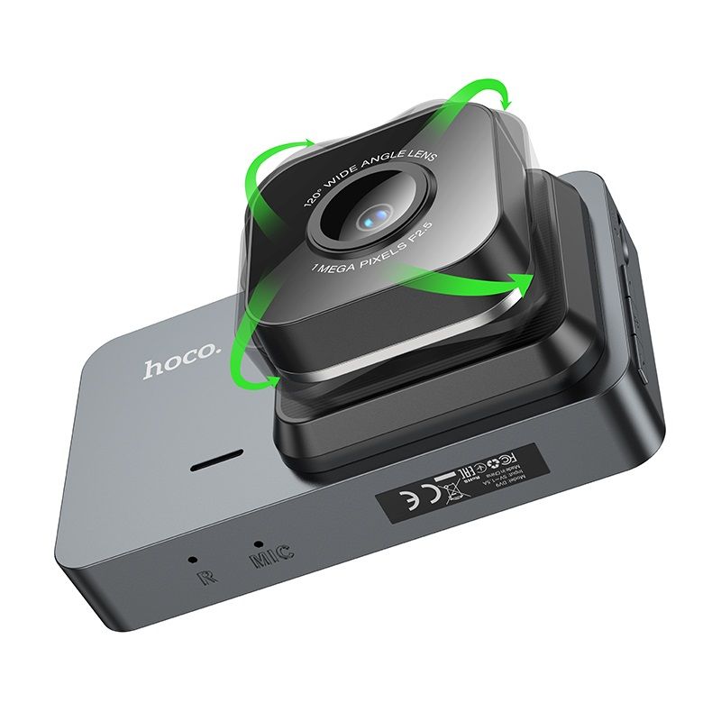 Відеореєстратор HOCO DV9 3-inch screen driving recorder (720P) Metal Gray