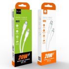 Кабель WUW-X206 Type-C to Lightning PD20W 1m white
