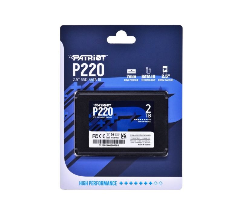 Накопичувач SSD Patriot P220 2TB 2.5" 7mm SATAIII