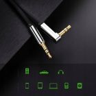Аудіокабель UGREEN AV119 3.5mm male to 3.5mm male, Straight to angle flat Cable,TPE, 1m Black