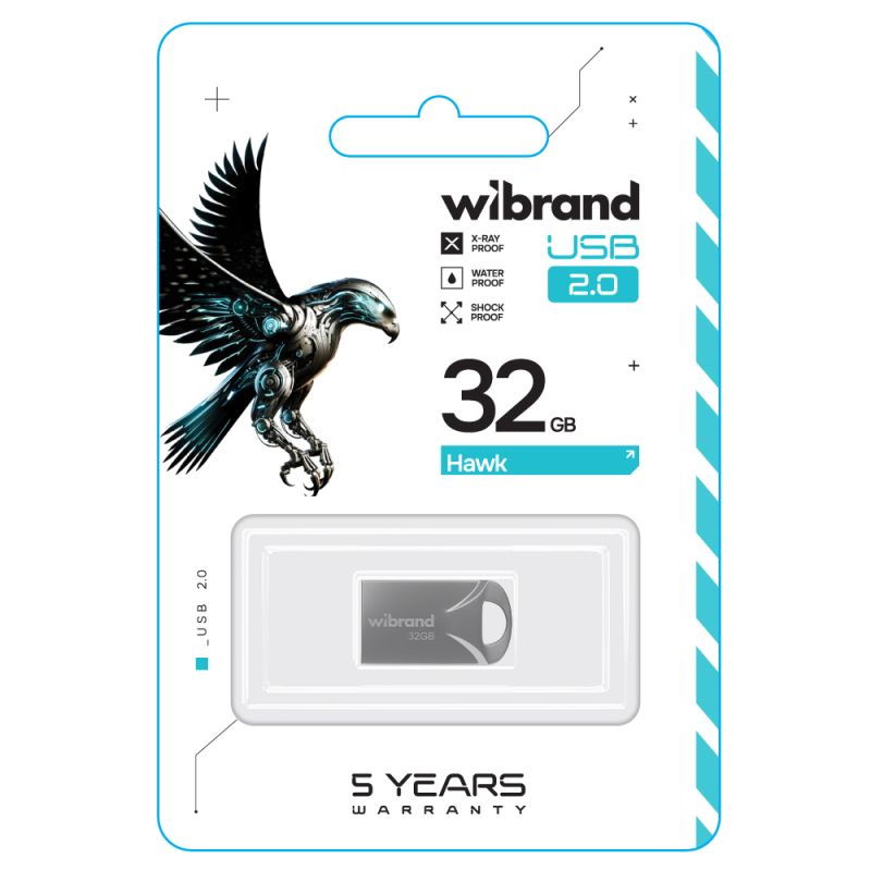Флеш-накопичувач Wibrand USB 2.0 Hawk 32Gb Silver