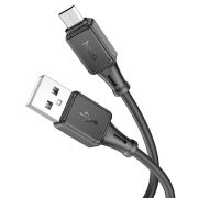 Кабель HOCO X101 Assistant silicone charging data cable Micro Black