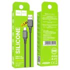 Кабель HOCO X101 Assistant silicone charging data cable Micro Black