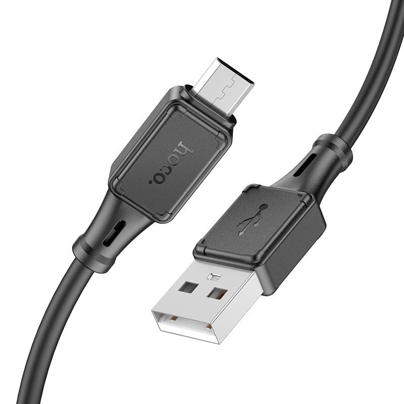 Кабель HOCO X101 Assistant silicone charging data cable Micro Black