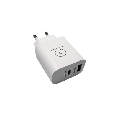 Мережевий зарядний пристрій WUW-C172 20W PD USB-C + USB QC3.0 18W black
