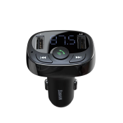 АЗП з FM-модулятором Baseus T Shaped S-09A Car Bluetooth MP3 Player (Standard Edition) Black