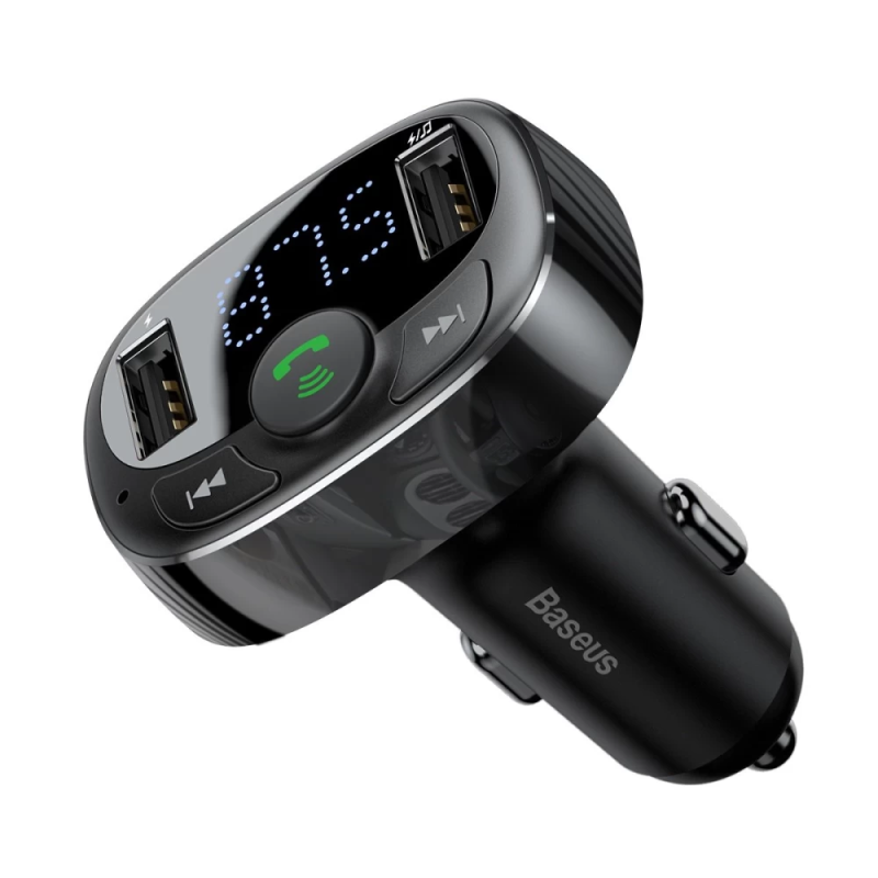 АЗП з FM-модулятором Baseus T Shaped S-09A Car Bluetooth MP3 Player (Standard Edition) Black