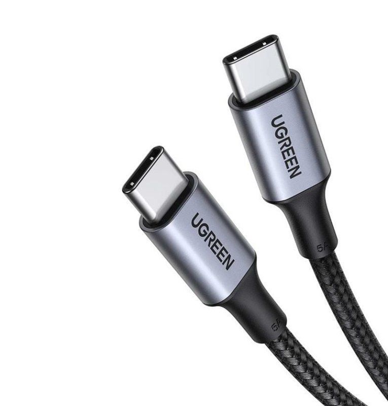 Кабель UGREEN US316 USB-C Cable Aluminum Case with Braided 1m (Black) (UGR-70427)