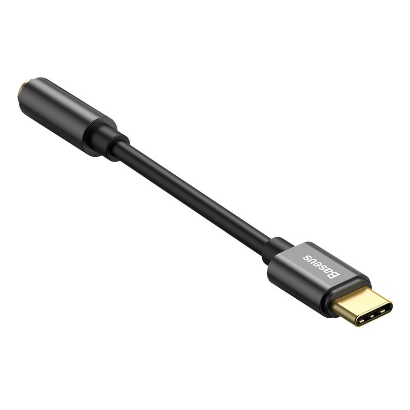 Кабель-перехiдник Baseus Type-C Male to 3.5mm Female Adapter L54 Black