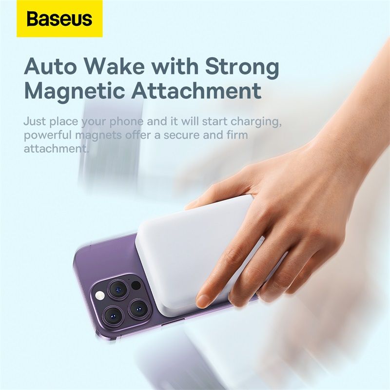 Зовнішній акумулятор Baseus Magnetic Mini Wireless Fast Charge Power Bank 20000mAh 20W White