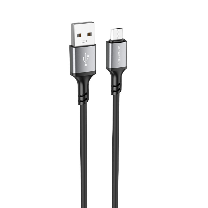 Кабель BOROFONE BX83 Micro Famous silicone charging data cable Black
