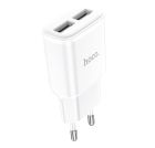 Мережевий зарядний пристрій HOCO C88A Star round dual port charger 12W White