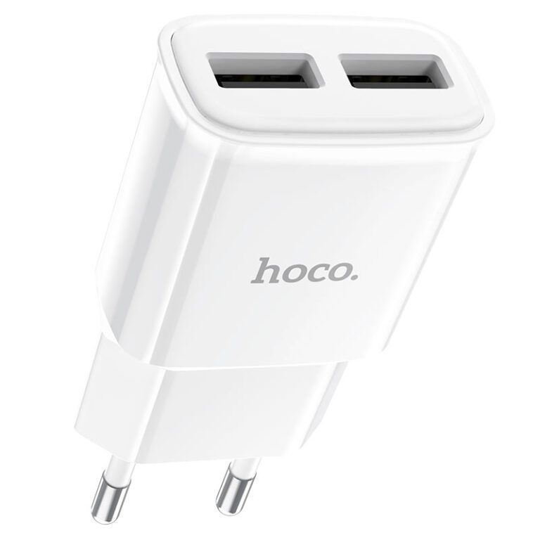 Мережевий зарядний пристрій HOCO C88A Star round dual port charger 12W White