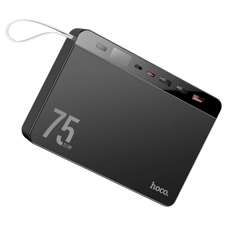 Зовнішній акумулятор HOCO J94 Overlord 22.5W fully compatible power bank(75000mAh) Black