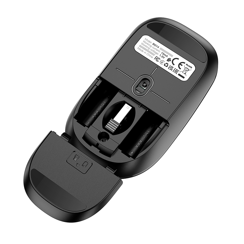 Маніпулятор миша BOROFONE BG14 Planet 2.4G business wireless mouse Black