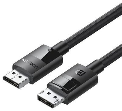 Кабель UGREEN DP114 DP 1.4 Male to Male Plastic Case Braided Cable 1m (UGR-80390)