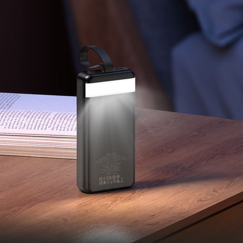 Зовнішній акумулятор HOCO J123B Element 22.5W+PD20W fully compatible power bank with digital display(30000mAh) Black