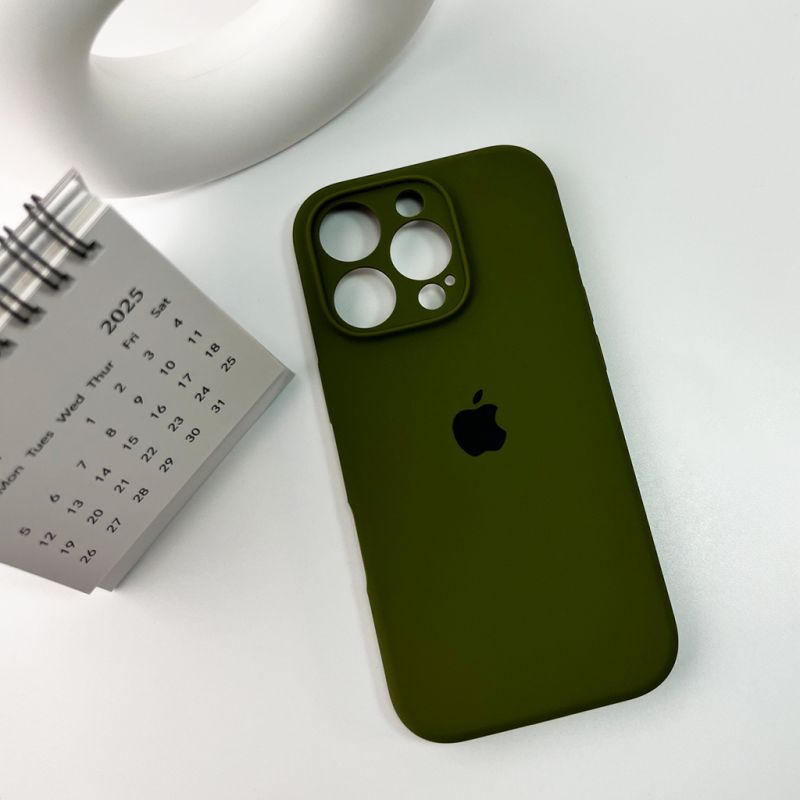 Чохол для смартфона Silicone Full Case AA Camera Protect for Apple iPhone 16 Pro 29,Army Green