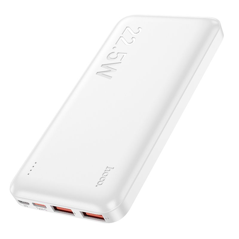 Зовнішній акумулятор HOCO J101 Astute 22.5W fully compatible power bank(10000mAh) White