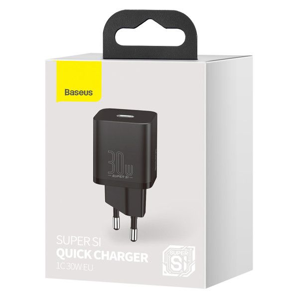 Мережевий зарядний пристрій Baseus Super Si quick charger IC 30W EU Black