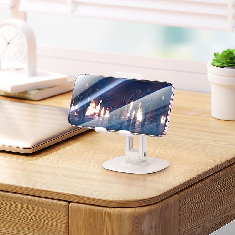 Тримач для телефона HD6 Winner dual-axis rotating desktop stand White