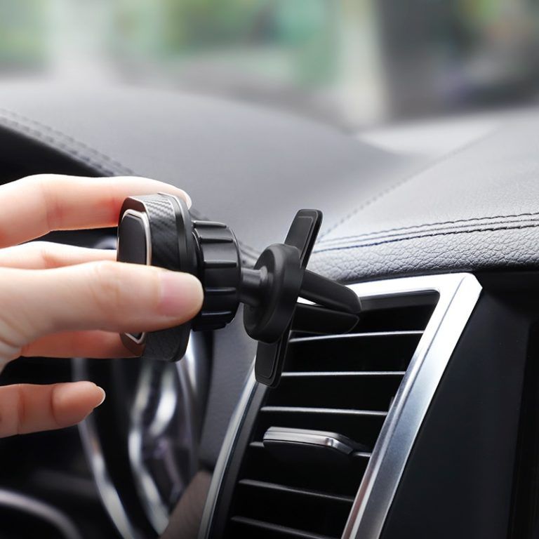 Автотримач для телефона HOCO CA52 Intelligent air outlet in-car holder Black+Gray