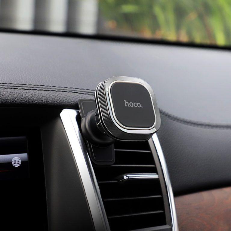 Автотримач для телефона HOCO CA52 Intelligent air outlet in-car holder Black+Gray