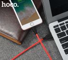 Кабель HOCO X21 USB to iP 2A, 1m, silicone, TPE connectors, Black+Red