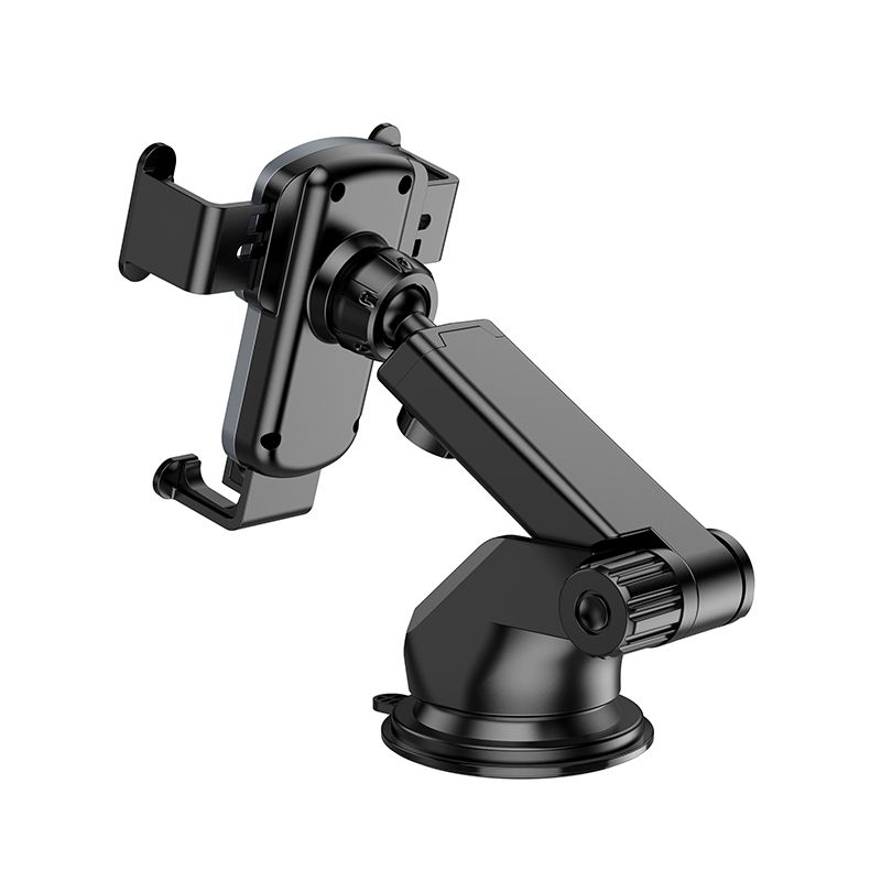 Автотримач для телефона HOCO CA104 vertical and horizontal telescopic gravity vehicle holder Black Metal Gray