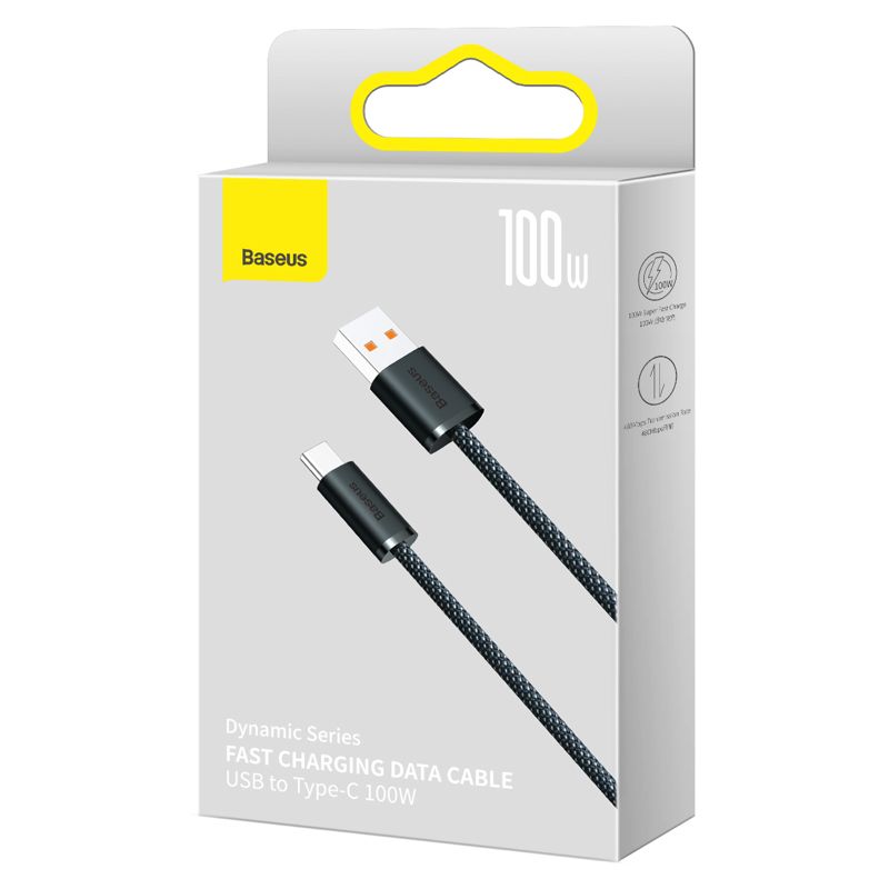 Кабель Baseus Dynamic Series Fast Charging Data Cable USB to Type-C 100W 1m Slate Gray