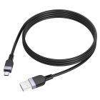 Кабель HOCO X109 Energy silicone charging data cable Micro (L=1M) Black