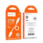 Кабель HOCO X96 Hyper 27W charging data cable Type-C (L=0.25M) White