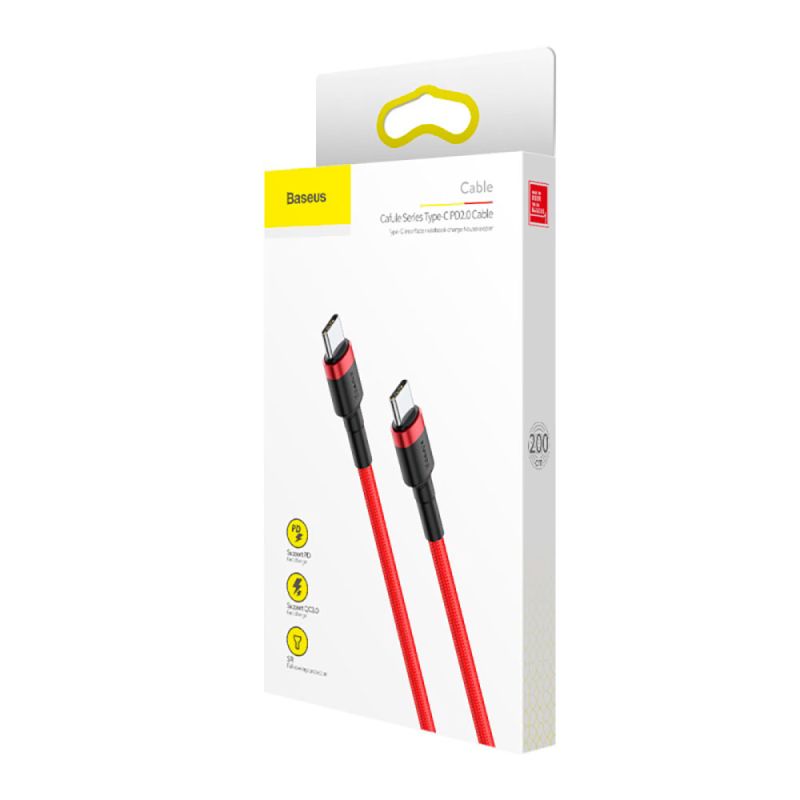 Кабель Baseus Cafule USB Cable Type-C-Type-C 3A 2m Red