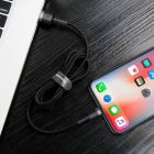Кабель Baseus Cafule Cable USB For Lightning 1.5A 2m Gray+Black