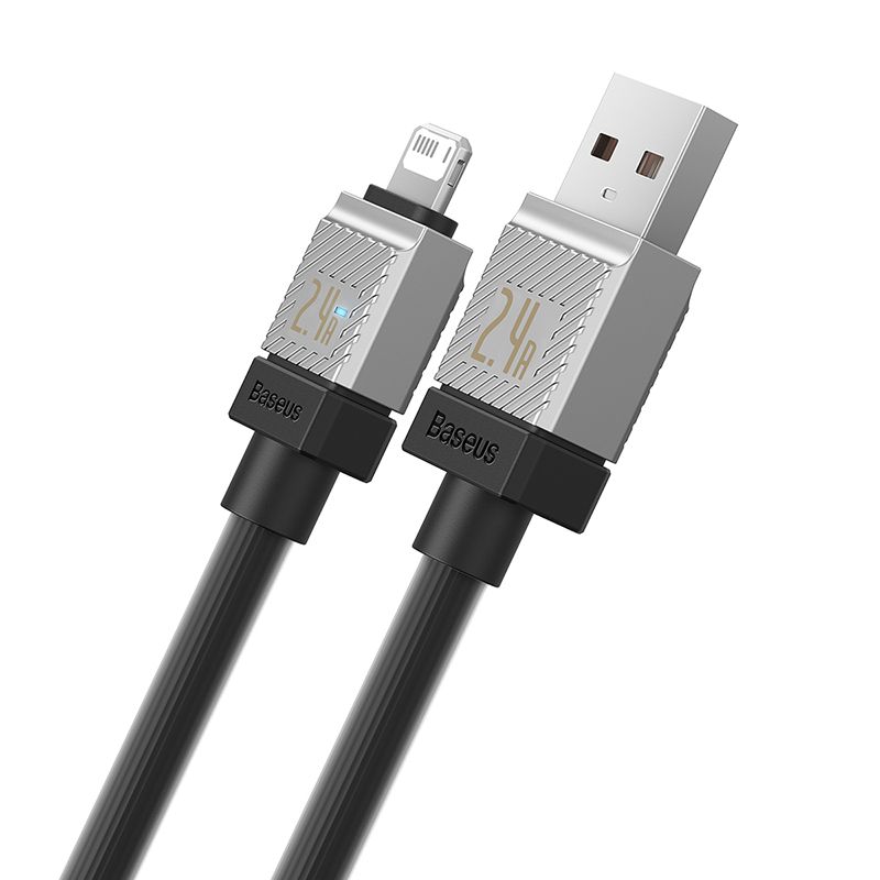 Кабель Baseus CoolPlay Series Fast Charging Cable USB to iP 2.4A 1m Black