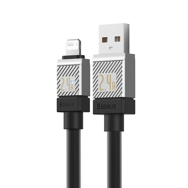 Кабель Baseus CoolPlay Series Fast Charging Cable USB to iP 2.4A 1m Black
