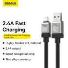Кабель Baseus CoolPlay Series Fast Charging Cable USB to iP 2.4A 1m Black