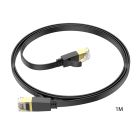 Мережевий кабель HOCO US07 General pure copper flat network cable(L=1M) Black